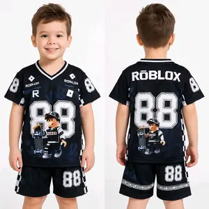 SETELAN JERSEY CELANA PENDEK ANAK LAKI-LAKI MOTIF ROBLOX 88 BAHAN DRYFIT MILANO BUAT ANAK 2-9 TAHUN