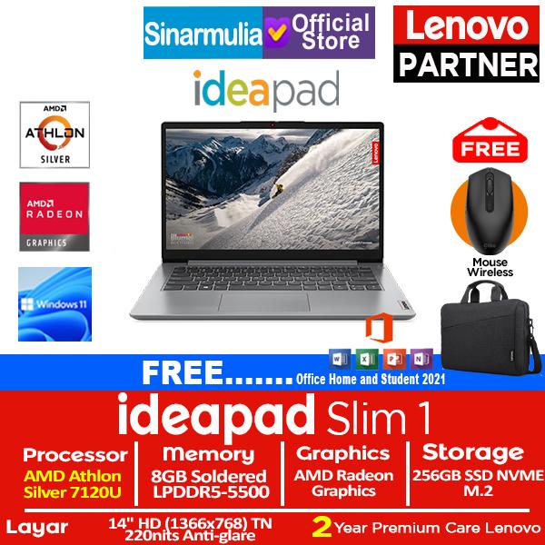 Gambar Lenovo Ideapad Slim 1 Athlon Silver 7120U 256GB SSD 8GB Win11+OHS dari Sinarmulia Sukses Makmur Kota Administrasi Jakarta Barat Tokopedia