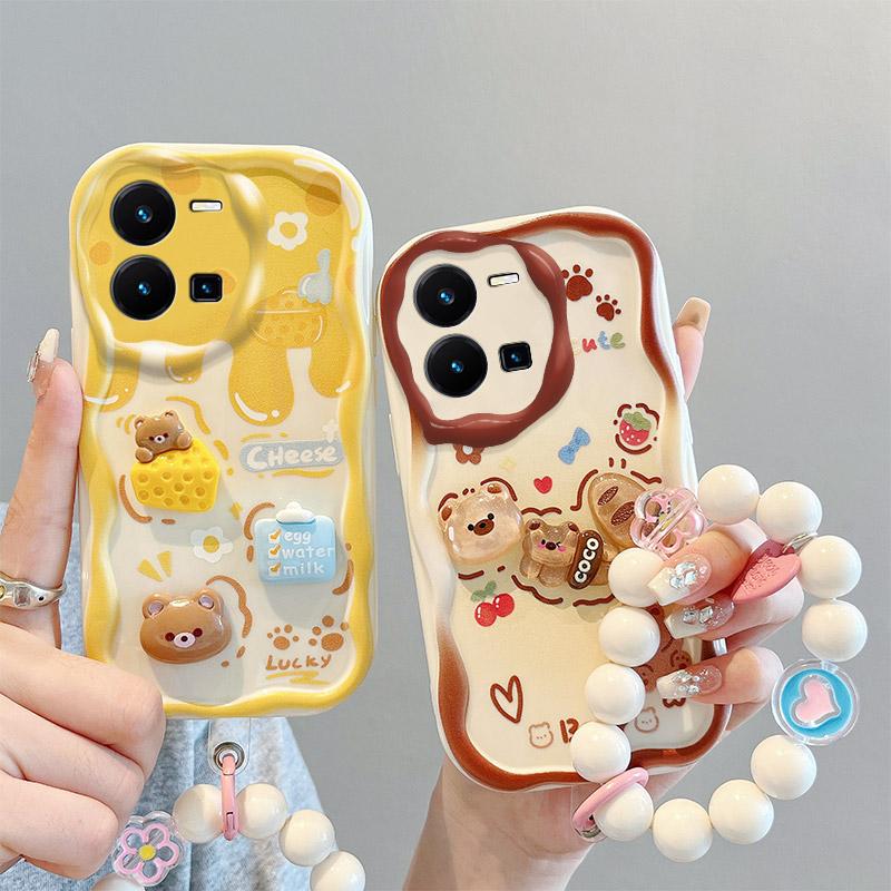 เคส Vivo Y35 4G เคสโทรศัพท์ Vivo Y35 4G TPU เบาะรวมทุกอย่าง การ์ตูน ตุ๊กตาสามมิติ