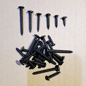 10pcs Baut Sekrup Lancip Ulir 3.8mm dan 4.3mm Warna Hitam