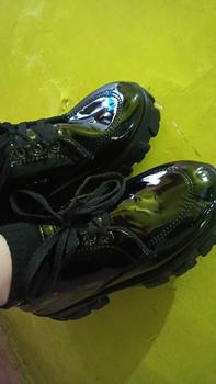 Product Review of Lovely Sepatu Sekolah Docmart Wanita Loafers Hitam Terbaru 2024 Fashion Korean Style Premium Import Quality R-15 Bisa COD Karet Shoes Kerja Hitam Kasual from e**l 0