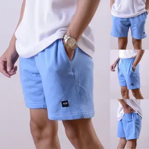 Celana Pendek Pria Dewasa Bahan Scuba Premium Halus Lebut Nyaman Santai Casual Boxer Cowok Shorts Hitam Putih Soft Blue Coksu Nyaman Dipakai