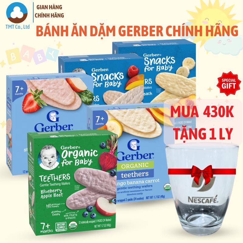 Bánh gạo ăn dặm Gerber chính hãng hộp 48g nhập khẩu Thái Lan