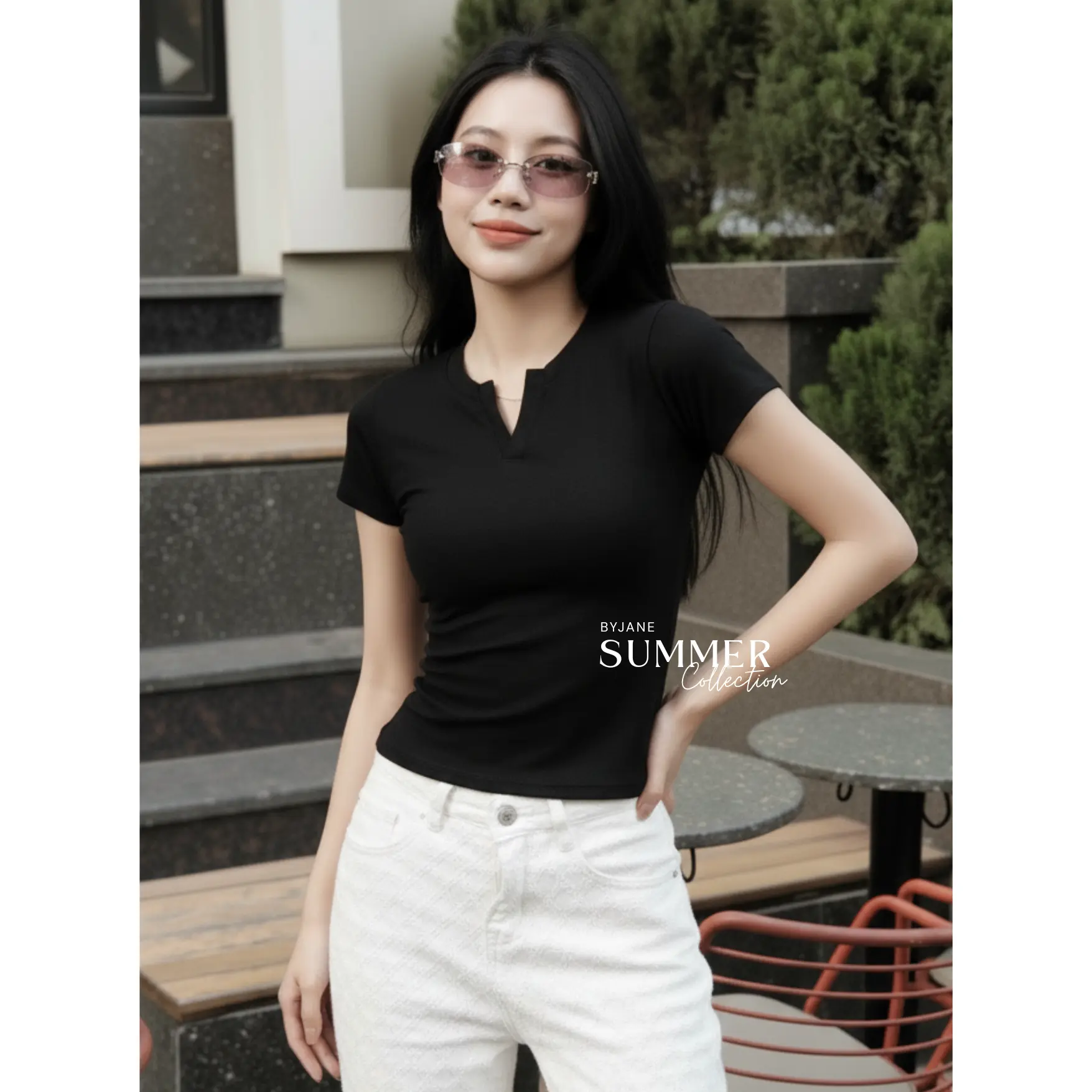 (MỞ BÁN) Áo Thun Cổ Trụ Tàu Ôm eo BYJANE-356 | BigBuy360 - bigbuy360.vn (MỞ BÁN) Áo Thun Cổ Trụ Tàu Ôm eo BYJANE-356 | BigBuy360 - bigbuy360.vn