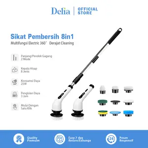 Sikat Pembersih Electric 8IN1 Multifungsi Portable Tanpa Kabel Cleaning Bruch Membersihkan Noda - JY-6010