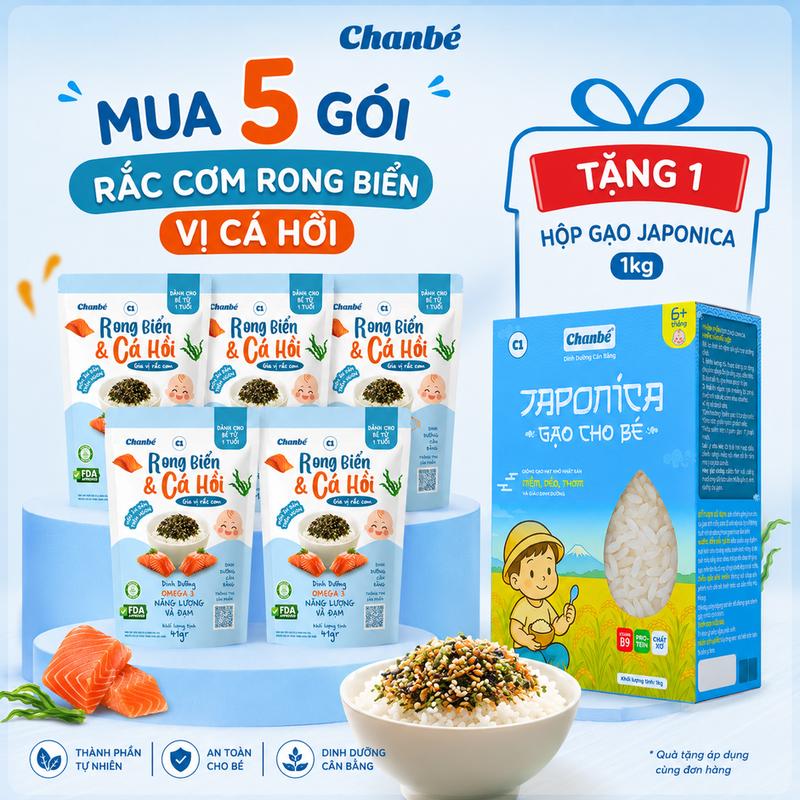 Gia vị rắc cơm rong biển mix cá hồi và mix các hạt dinh dưỡng và gà phô mai…