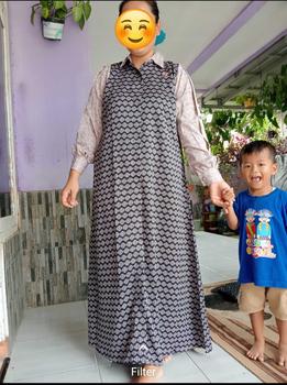 Product Review of Rh Col Inayah Dress (gamis lebaran, gamis kondangan, gamis terbaru) Kancing Muslim Wanita from Z**a 0