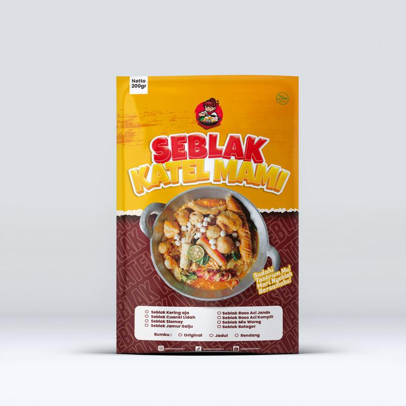 BUNDLING BERDUA Dapat 2 Seblak Kemasan - Paket 1 Kering Aja Bumbu Original dan 1 Seblak Cuanki Lidah Original Seblak Katel Mami 3