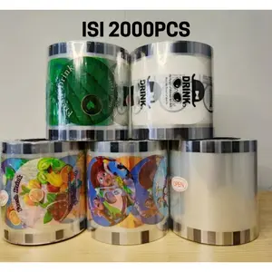 Plastik Roll LID Cup Sealer Press isi 2000pcs / Tutup Segel Gelas Minum / Tutup Minuman / Seal Cup Polos / Tutup Minuman Vacuum