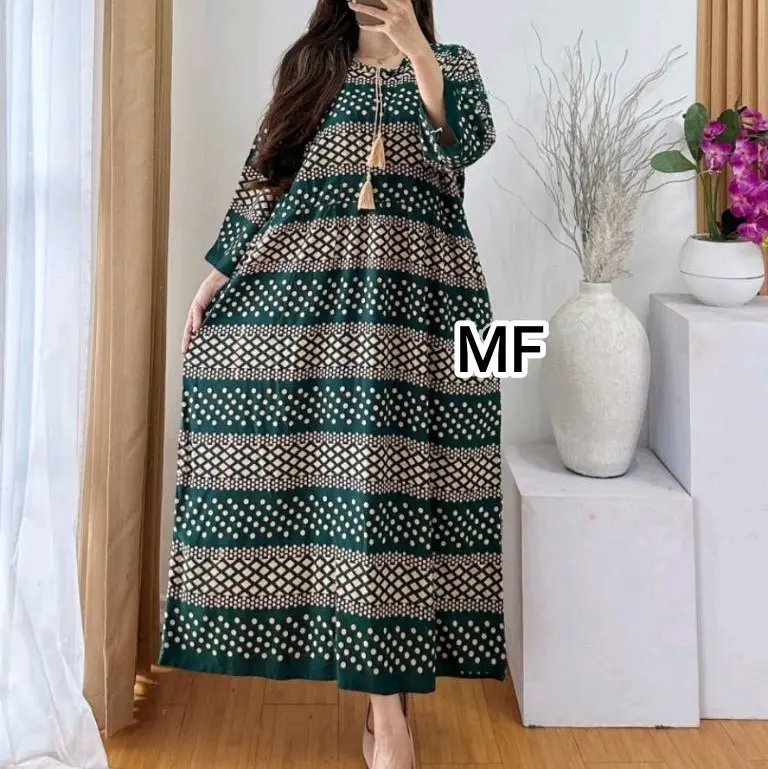 Nova Dress Bumil-Dress Bahan Rayon Tebal-Daster Motif Kekinin Busui