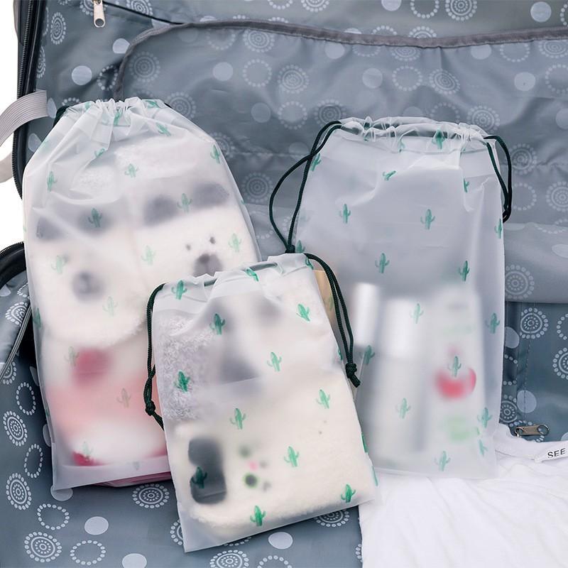 Product Introduction of HL0072 Random 10 pcs Tas Serut Pouch Transparan Motif Karakter Travel Storage Bag Make Up Organizer Anti Air 21