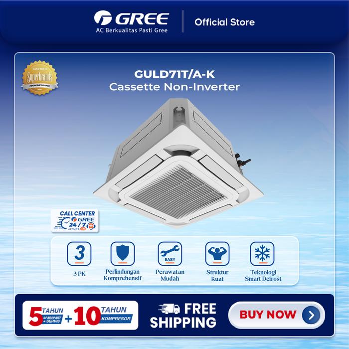 Gambar GREE U-Match Cassette GU71T/A-K dari GREE INDONESIA Kota Administrasi Jakarta Utara Tokopedia