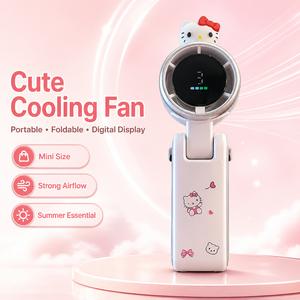 Quạt cầm tay không cánh KT Cat, mini sạc lại, nhỏ gọn, treo cổ và đặt bàn; quạt yên tĩnh, bền lâu dùng cho trang điểm, văn phòng, ký túc xá, du lịch, mùa hè