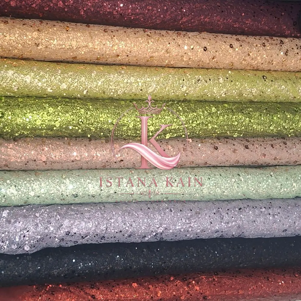 Tile Full Spangle 2,5 Meter Kebaya Outer Fashion Mewah dengan Desain Elegan dan Warna Menarik