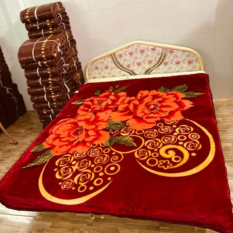 CHĂN TUYẾT NHUNG 2 LỚP CAO CẤP MỀM MỊN đủ kích thước 1m6-2m cân nặng thực tế 1.7kg .( nhận hàng trước tết) chăn  mùa  đông 6