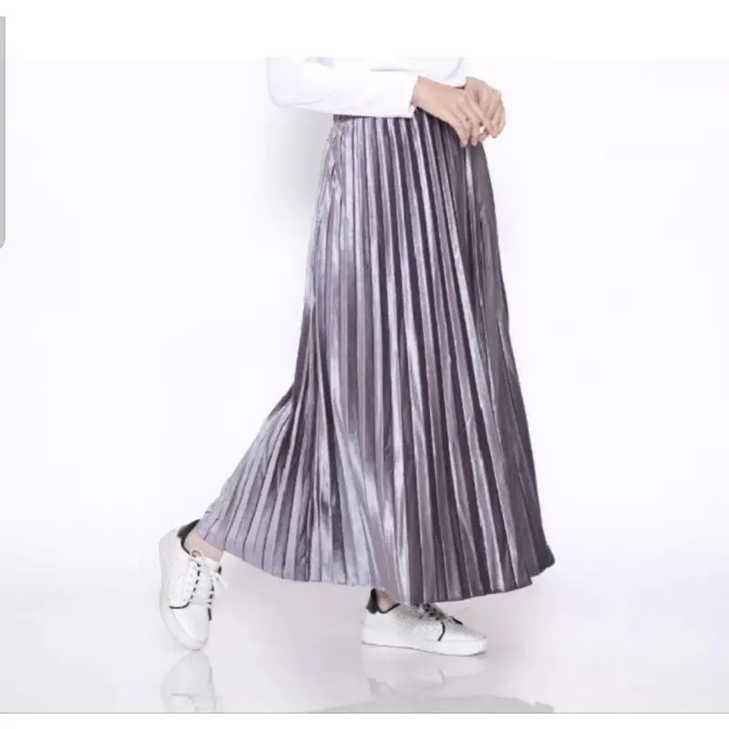 Rok plisket Bludru Panjang