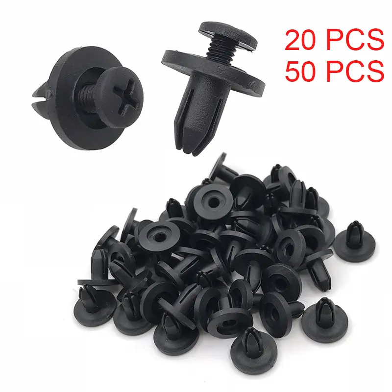 Kẹp Chốt Chống Va Đập Tự Động, Kích Thước 6Mm, Có Kiểu Đinh Tán, Giá Đỡ Giữ Nắp Động Cơ Đẩy, Thích Hợp Cho Honda, Có Sẵn Trong 10 / 20 / 50 Chiếc Phụ Tùng