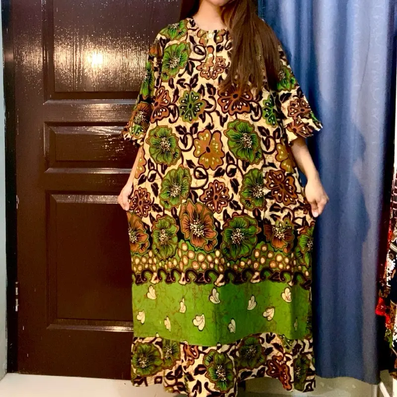 2 Pcs Daster Premium Rempel Panjang Jumbo Rayon Tebal Kancing Busui Bumil Motif Cantik Lengan 3/4 3