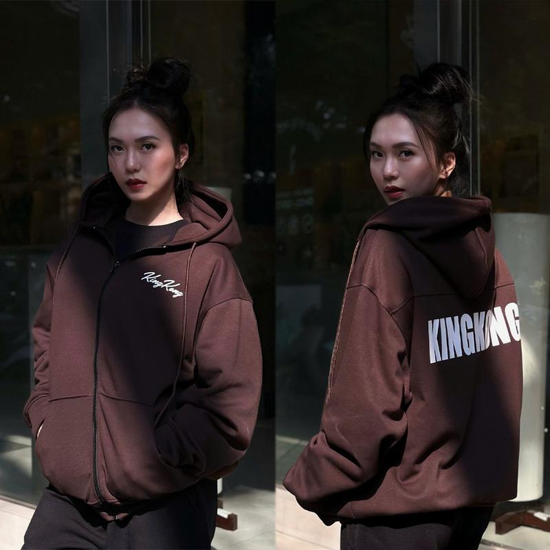 Áo Khoác Hoodie KingKong Khóa Kéo Đầu Kong - Local Brand TB KINGKONG SPORT WEAR