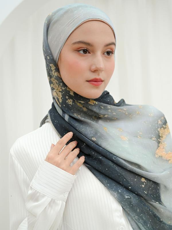 LUXOR Ombre Marble Galaxy - ZAHRA | Printed Viscose Pashmina 1