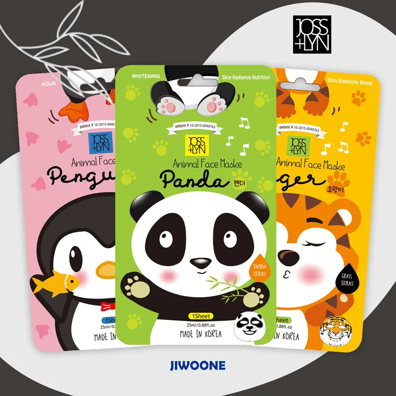 Joss + Lyn Korean Sheet Mask Animal Character Original BPOM Masker Wajah karakter Joss+Lyn 2