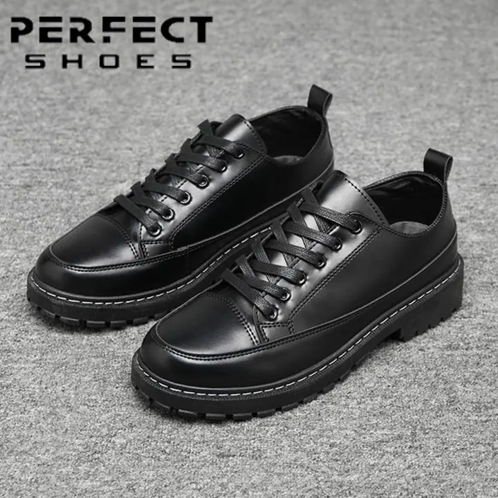 SEPATU DOCMART HITAM PRIA SEPATU FORMAL KERJA KANTOR PANTOFEL CASUAL Shoes Kasual Kasual Black Rubber Manis Formal Shoes 3