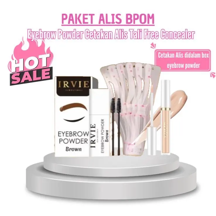 3in1 Eyebrow irvie BPOM Cetakan alis tali Free Concealer 0
