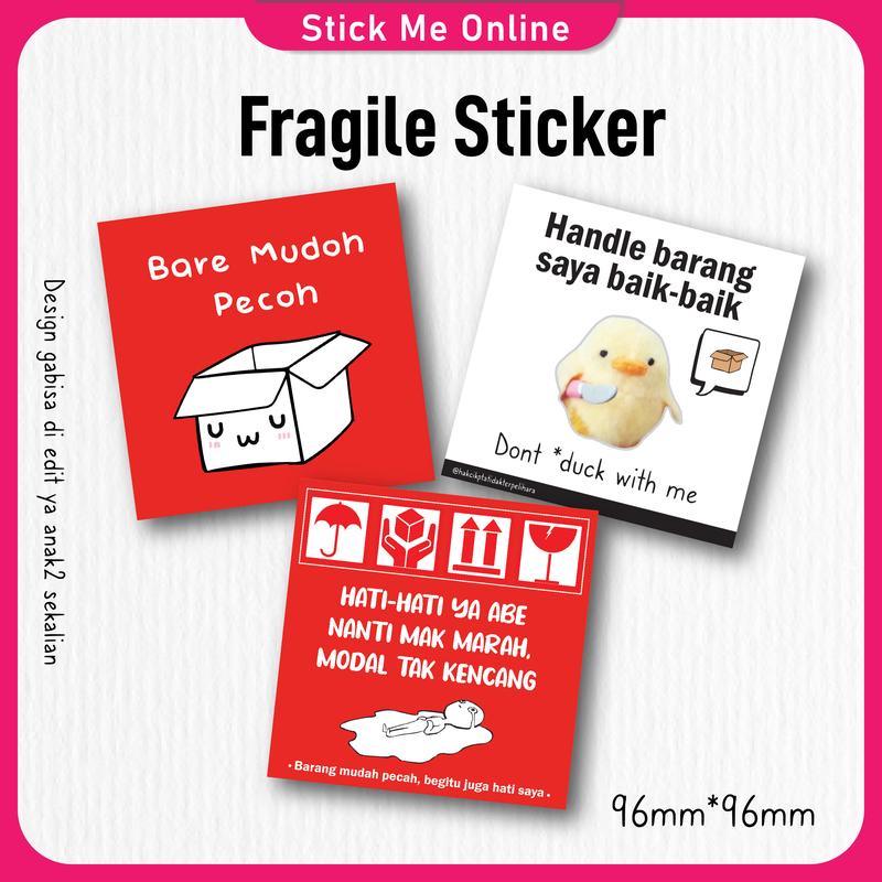 FRAGILE STICKER FUN/FUNNY/CUTE READY DESIGN Stick Me️ - TikTok Shop ...