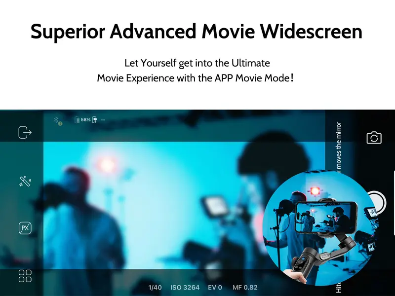 Product Introduction of AOCHUAN Gimbal Stabilizer for Smartphone, 3-Axis iPhone Gimbal, Portable Gimbal w/OLED Display for iPhone/Andriod, Gimbal stabilizer, Phone Gimbal stand with Face/Object Tracking for Tiktok Youtube, long-short video, Vlog-Smart X Pro black 19