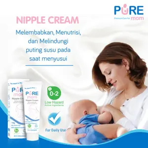 PURE MOM Nipple Cream 15gr Pure Baby Krim Puting Anti Lecet Purebaby