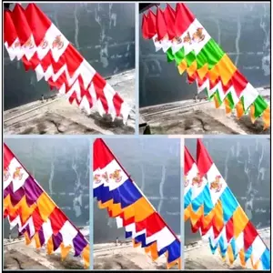 (Paket 20pcs) BENDERA UMBUL-UMBUL  GARUDA Bendera Kemerdekaan Warna-Warni/Merah Putih