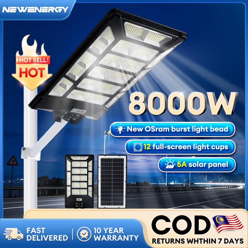 【2025 NEW】T8 Lampu Solar Light Outdoor Lighting 8000W Solar Street Light Outdoor Waterproof IP67 LED Solar Motion Sensor Remote 1