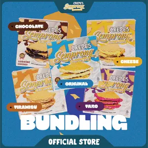 Semprong Susu Lembang - Bundle 5 Rasa Coklat Keju Tiramisu Taro Cemilan Oleh - Oleh Bandung