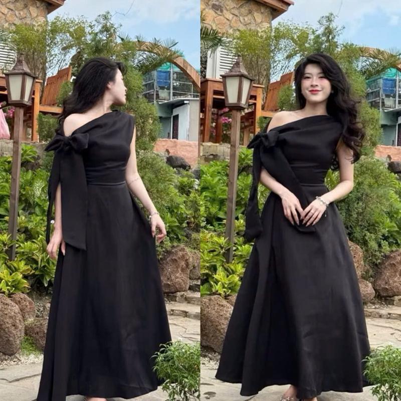 Váy Dự Tiệc Dáng Dài Trễ Vai Bigsize (58-90kg) Linhh Nguyen Bigsize