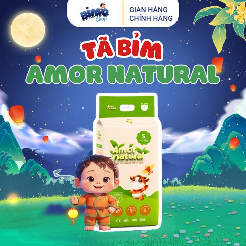 (1A) [KHÔNG QUÀ] Combo 1 Bịch Tã/ Bỉm Amor Natural Thoáng Khí Mỏng Nhẹ Cho Bé