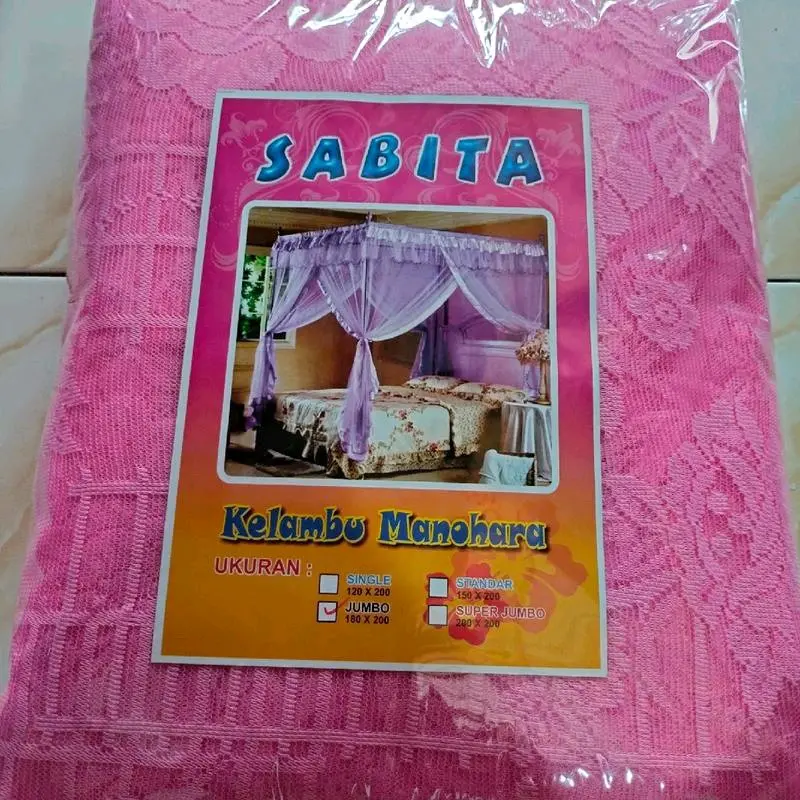 kelambu burkat motif bunga ukuran 200x180 2