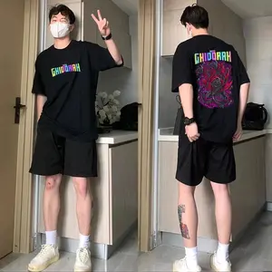 Berwarna Reflektif T-shirt Atasan Pria Kekinian Korean Style Putih Dewasa Distro Oversize Lengan Pendek Keren Premium Unisex 20S E002