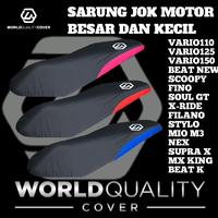 Gambar cover jok/sarung jok/mantel jok motor pcx n max aerox lexi vario beat scoopy fino soul jupiter vega r mio beat karbu fazzio universal jok motor lengkap - hitam, JOK KECIL MATIC/BEBEK dari worldqualitycover Kab. Cilacap 1 Tokopedia