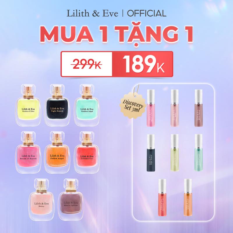 [Quà Tặng Trên Live] Mua 1 nước hoa fullsize 30ml, Tặng 1 nước hoa minisize bất kỳ - Lilith and Eve nước hoa Eve Version