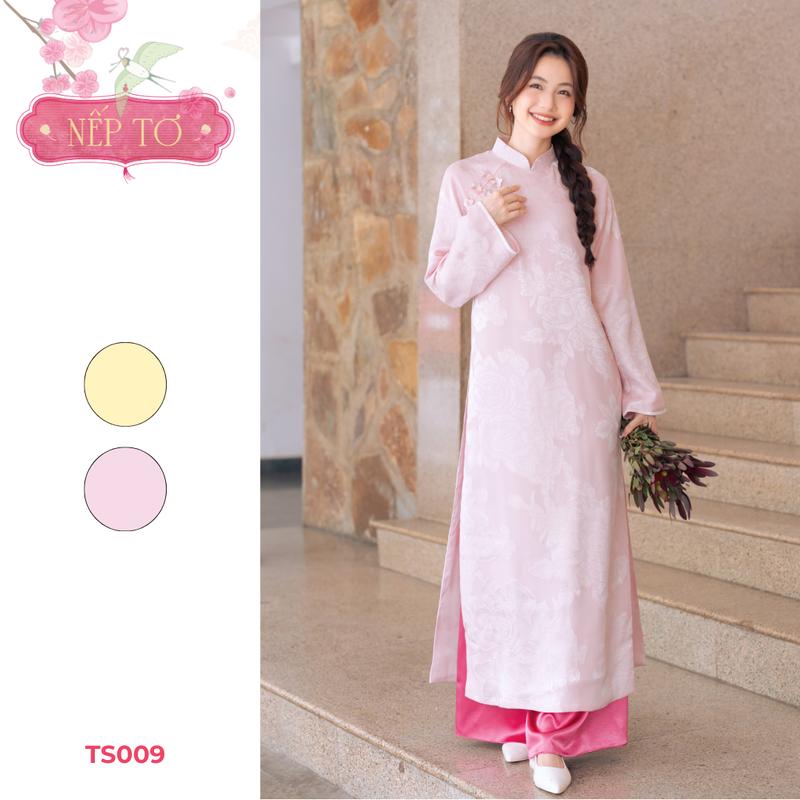   BST NẾP TƠ - TẾT 2026  ÁO DÀI TRÀ Áo Dài Voan Hoa Dáng Suông La Bouttique TA009-2512LAT 