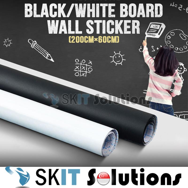 【SKIT】PVC Whiteboard Blackboard Sticker 200X60Cm White Black - TikTok ...