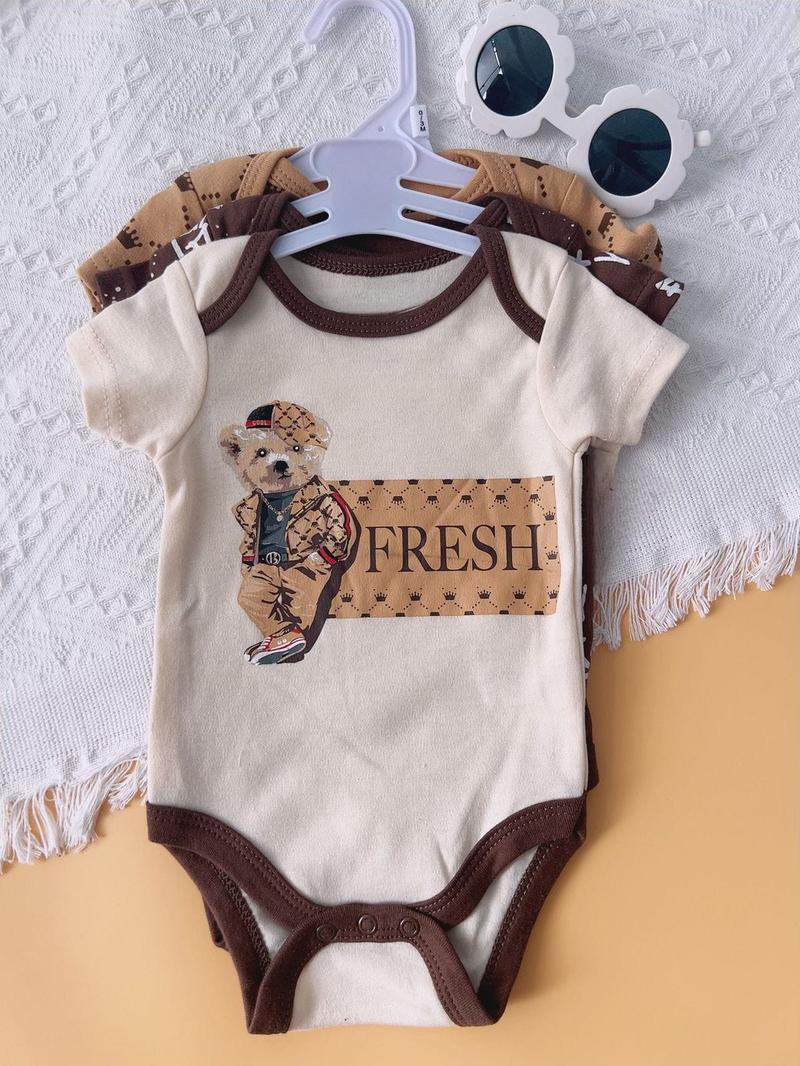 Product Introduction of Bodysuit Lengan Pendek Isi 3 Baby Boy dan Girl Bahan Katun Untuk Anak Laki Laki dan Perempuan Usia Newborn Sampai 9 Bulan 16