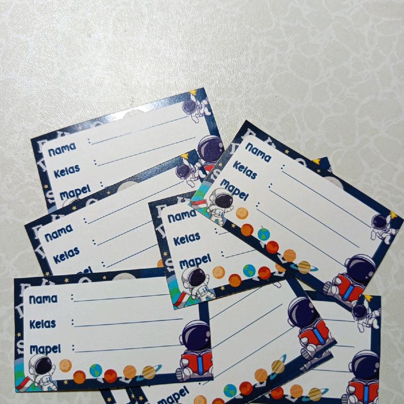 Isi 20pcs Sticker Label Buku Pelajaran Berkualitas Kertas 4