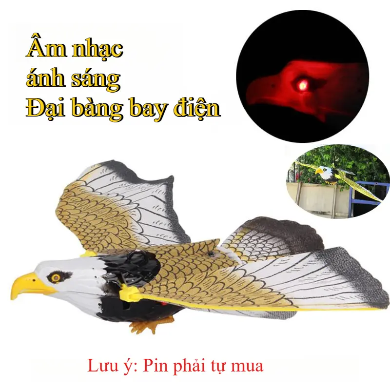 Đại bàng điện tử phát sáng mô phỏng, với chim nhạc, vẹt đại bàng, đồ chơi Điện Cầm Tay cho trẻ em, không có pin, 1 cái