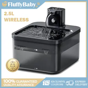 2.5L Wireless Water Fountain Kucing Anjing  Tempat Minum Kucing Anjing Wireless Cat Water Fountain Water Tempat Minum Kucing Otomatis Dispenser Kucing Anjing Air Mancur Kucing