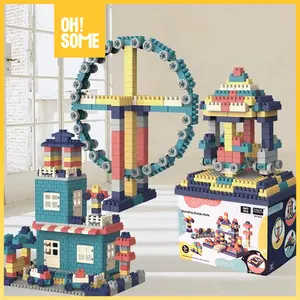 [ONLINE EXCLUSIVE] Oh!Some Mr. man · Mainan Brick Balok Susun Anak DIY 360pcs Bahan ABS Kuat Tahan Lama/ Educational/ Gift Set Kotak Blok square  building