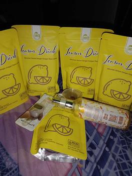 Product Review of Mabello 5 Pouch Minuman Serbuk Lemon   glutathione Drink/ Free Sabun Cair/Bubuk/ Powder from N**u 1