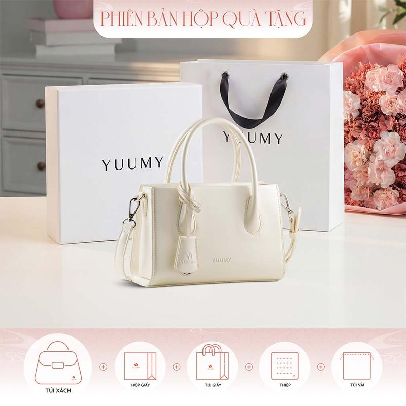 Bộ hộp quà YUUMY (Túi xách nữ YUUMY YTX99 + Hộp quà YHQ3T + Túi giấy YTG3T + Túi rút BVR3838 + Thiệp cảm ơn YBT1)