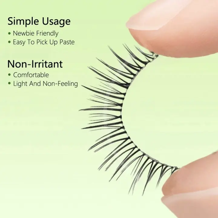 Eyelash Extensions Set JuneMet 5 Pairs Eyelashes Korean False eyelashes For Girl Makeup Soft and Natural【Gift Box Models Gifts: Mascara, Glue and Tweezers】 Cosmetic For Girl