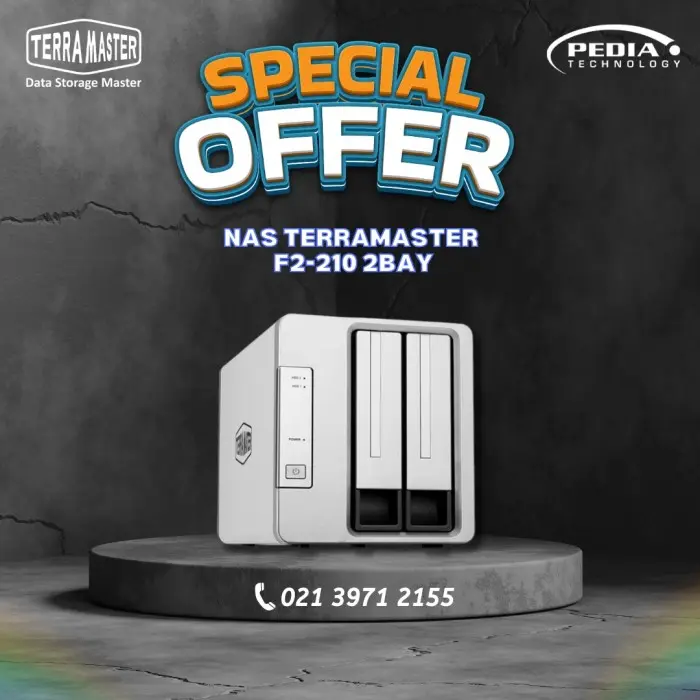 NAS TerraMaster F2-210 2-Bay high-performance Quad Core